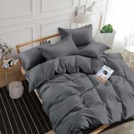 Комплект постельного белья Stripe Dark Grey сатин-страйп евро 200х220 см (2251736516015) темно-серый SoundSleep