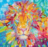 Набор для вышивания бисером Разноцветный лев АС-365 310x380 мм Абрис Арт