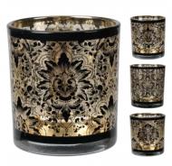 Подсвечник-стакан BLACK-GOLD 7X8 см стекло Подсвечник-стакан BLACK-GOLD 7X8 см стекло