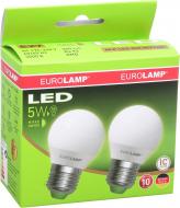 Лампа светодиодная Eurolamp 2 шт./уп. 5 Вт G45 матовая E27 220 В 3000 К MLP-LED-G45-05273(E)
