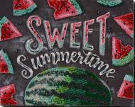 Набор для вышивания бисером на художественном холсте Сладкое лето АВ-649 310x250 мм Абрис Арт