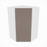 Шкаф верхний угловой Софи (60*60 (920)правая) глиняный серый/белый Світ Меблів