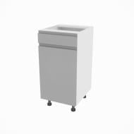 Тумба нижняя Влада ( Н 40 ДШ LUX правая) серый бархат/белый Світ Меблів Тумба нижняя Влада ( Н 40 ДШ LUX правая) серый бархат/белый Світ Меблів