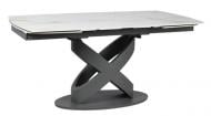 Стіл обідній Prestol Річмонд 1600(2400)x900x750мм білий/чорний