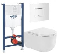 Комплект інсталяції Grohe QuickFix Solido, унітаз EGO STYLE NEW TORNADO, клавіша EVEN біла