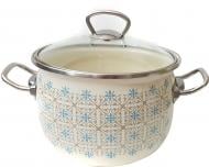 Кастрюля с крышкой Bella Vita эмалированная 5 л Soft Beige