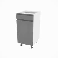 Тумба нижня Влада ( Н 40 ДШ LUX права) графіт/білий Світ Меблів