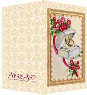 Набор для вышивания бисером Открытка С днем ??свадьбы-7 84x140 мм Абрис Арт