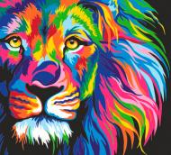Картина по номерам "Неоновый лев" Rosa Start