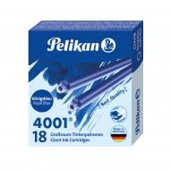Картридж для пір’яних ручок 4001 Royal Blue довгий 72 мм королівський синій 300735 Pelikan 18 шт.