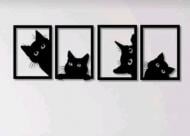 Панно декоративное Brushme Кошки 20x30 см черный