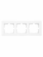 Рамка трехместная Lezard Vesna горизонтальная белый матовый 742-5380-148