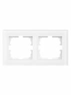 Рамка двухместная Lezard Vesna горизонтальная белый матовый 742-5380-147