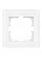 Рамка одноместная Lezard Vesna горизонтальная белый матовый 742-5380-146