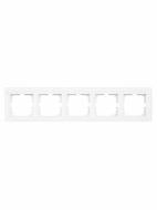 Рамка пятиместная Lezard Vesna горизонтальная белый матовый 742-5380-150