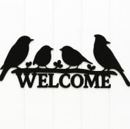 Панно декоративное Brushme Добро пожаловать 20x30 см черный