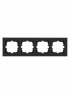 Рамка четырехместная Lezard Vesna горизонтальная матовый черный 742-5980-149 Рамка четырехместная Lezard Vesna горизонтальная матовый черный 742-5980-149