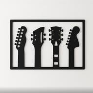 Панно декоративное Brushme Силуэты гитар 30x40 см черный