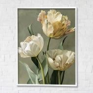 Постер Танец лепестков с белой рамкой 75x100 см Brushme FNK5000159_RN53-17