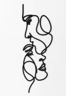 Панно декоративное Brushme Силуэты лиц 30x40 см черный