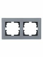 Рамка двомісна Lezard Vesna горизонтальна асфальт 742-M6980-147
