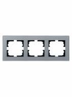 Рамка трехместная Lezard Vesna горизонтальная асфальт 742-M6980-148