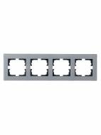 Рамка чотиримісна Lezard Vesna горизонтальна асфальт 742-M6980-149