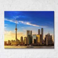 Постер Горизонт Торонто на закате 75x100 см Brushme FNK5000170