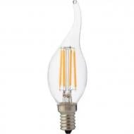 Лампа світлодіодна HOROZ ELECTRIC FILAMENT FLAME-4 CA37 4 Вт E14 2700 К 220 В прозора 001-014-0004-010