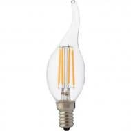 Лампа світлодіодна HOROZ ELECTRIC Filament Flame CA37 6 Вт E14 2700 К 220 В прозора 001-014-0006-010
