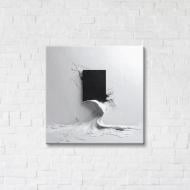 Постер Черное молчание с черной рамкой 50x50 см Brushme FNK5000140_RN45-3