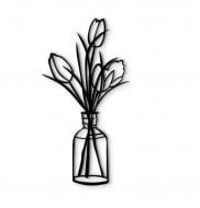 Панно декоративное Brushme Тюльпаны в вазе 20x30 см черный