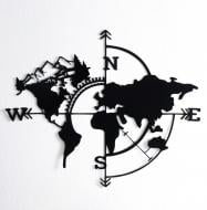 Панно декоративное Brushme Компас мира 50x50 см черный