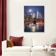 Постер Місяць над мегаполісом 50x65 см Brushme FNK5000109 Постер Місяць над мегаполісом 50x65 см Brushme FNK5000109