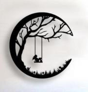 Панно декоративное Brushme Полумесяц и качели d40 черный