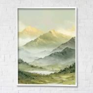 Постер Дыхание гор с белой рамкой 75x100 см Brushme FNK5000158_RN53-17