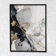 Постер Молчание цвета с черной рамкой 75x100 см Brushme FNK5000152_RN45-17