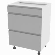 Тумба нижня Влада ( Н 60 3Ш (1+2) FAVORIT) сірий оксамит/білий