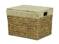 Корзина с крышкой Raffia трапеция 45х35х33 см Sensio