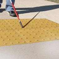 Тротуарна плитка Золотий Мандарин Тактильна шаблон увага 300*300*60 жовта