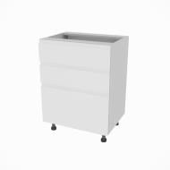 Тумба нижняя Влада ( Н 60 3Ш (2+1) LUX) белый шелк/пепельный Тумба нижняя Влада ( Н 60 3Ш (2+1) LUX) белый шелк/пепельный