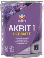 Краска акриловая Eskaro Akrit 1 Ultimatt стойкая к мытью глубокий мат 0,75 л 0,75 кг