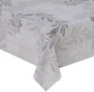 Скатертина Пованс Лист 137x110 см сірий Dariana