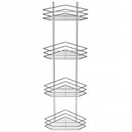 Полиця кутова 25 см 4-ярусна хром (ПВ-25432)