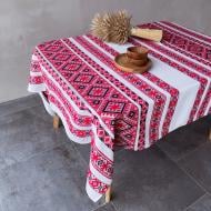 Скатертина Біла Тиса-2 168x165 см червоний Едельвіка Скатертина Біла Тиса-2 168x165 см червоний Едельвіка