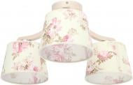 Люстра потолочная TK Lighting Pink 3x60 Вт E27 бежевый с рисунком 391