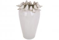 Ваза керамическая BonaDi Birds 27,5 см бежевая 148-007