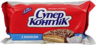 Печиво-сандвіч Konti СуперКонтік шоколадно-молочний із кокосом 100 г (4823012232124)