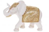 Статуэтка BonaDi Слон 16,7х20,5х8,5 см белый с золотым