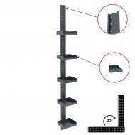 Хук-клип металлическая 1000 мм с 5 съёмными полками Україна серый